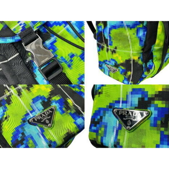 Prada Backpack Digital Camo Pattern Nylon Multicolor - Picture 7 of 8